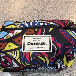 Desigual Multicolor Graphic duffle bag new